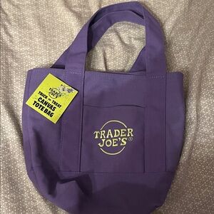 Trader Joe's Purple Canvas Tote